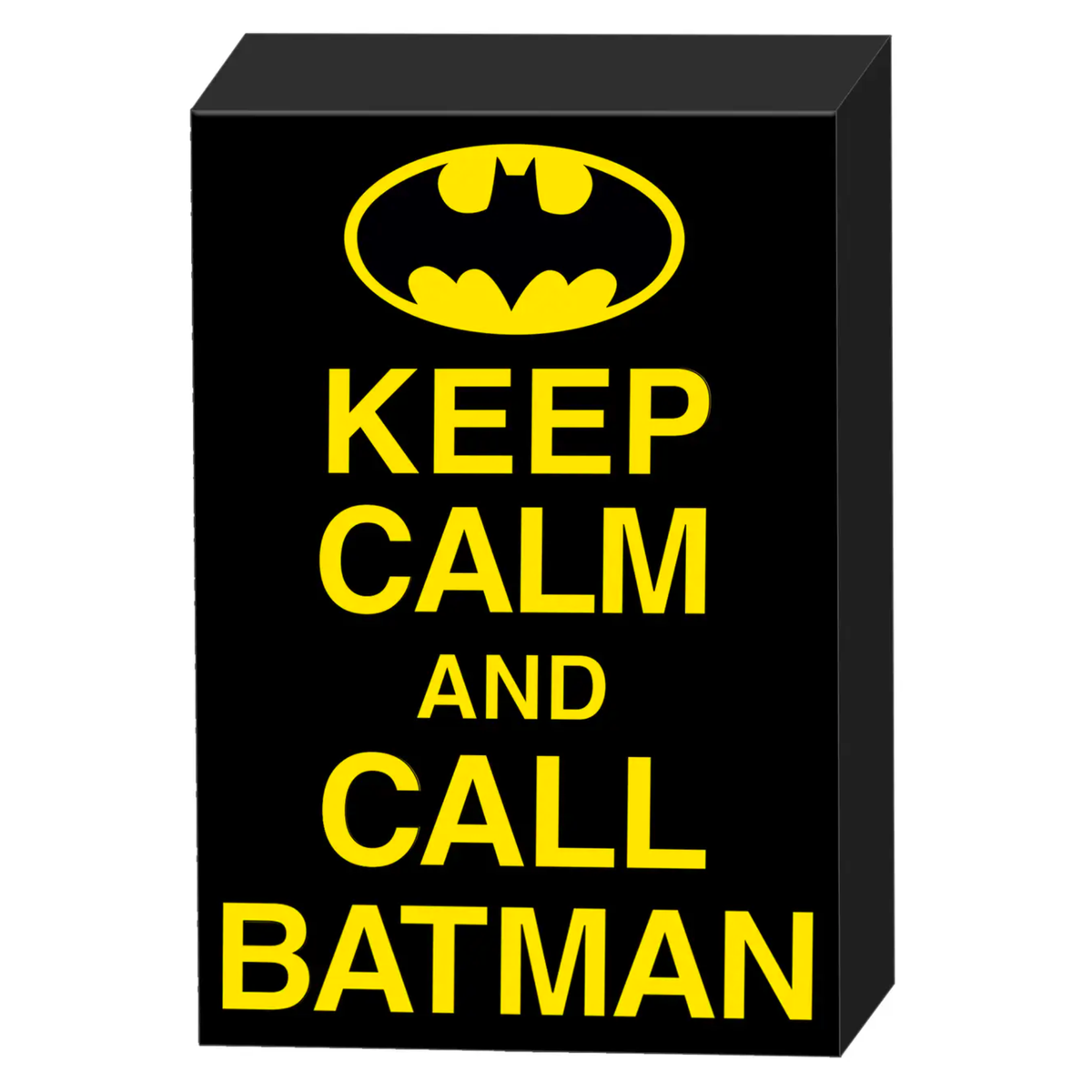 DC Comics Batman Keep Calm 5&quot; x 7&quot; x1.5&quot; Box Sign Wall Art