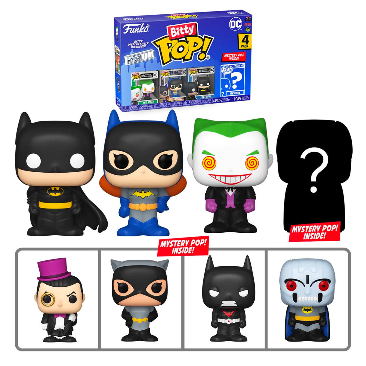 Funko Bitty POP - Batman (Joker, Batgirl, Batman, Mystery)