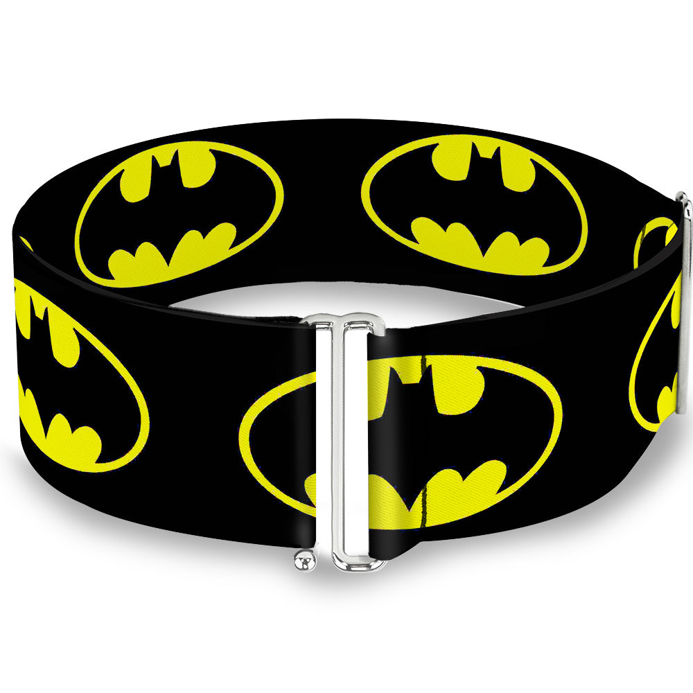Cinch Waist Belt - Batman Shield-2 Black Yellow