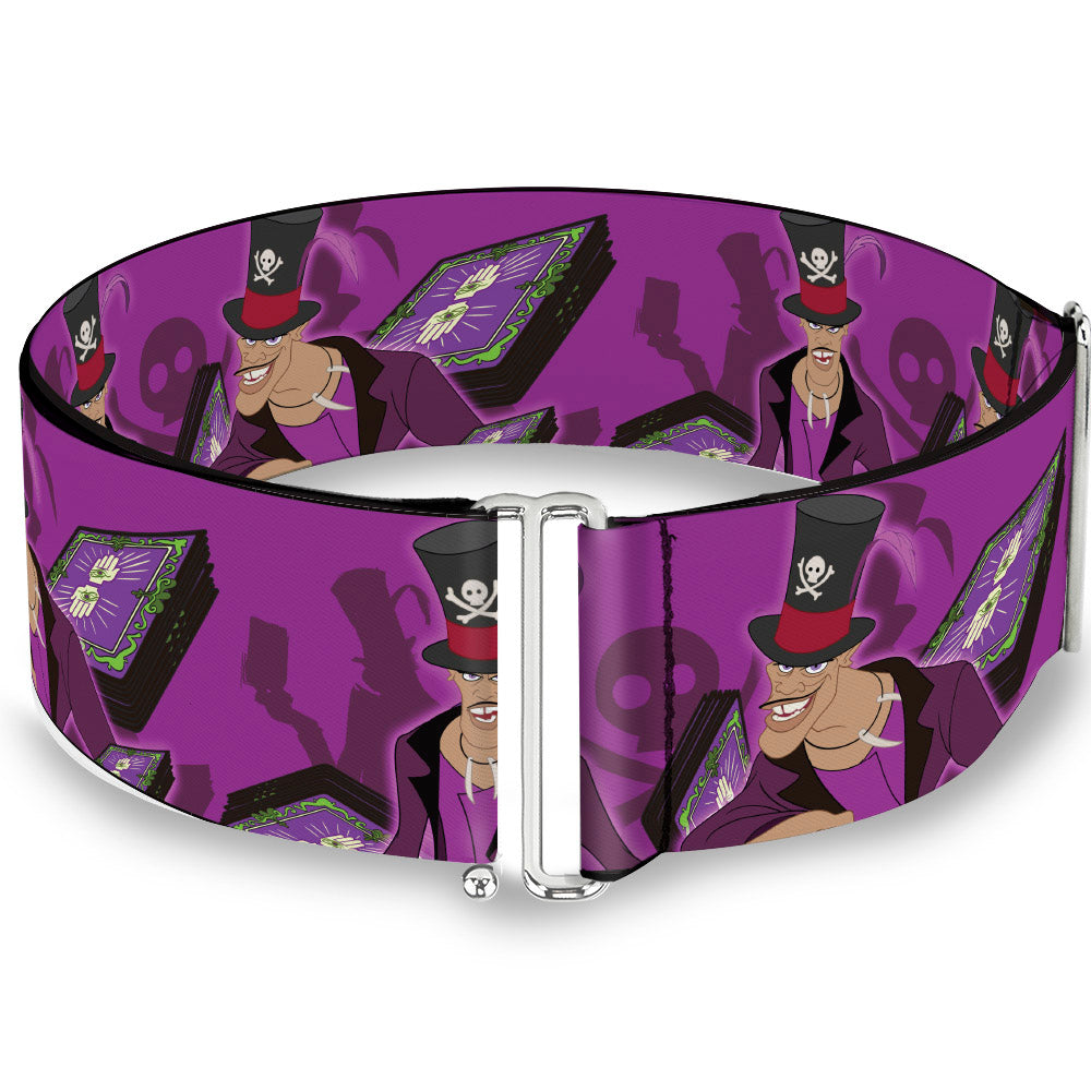 Cinch Waist Belt - Dr Facilier Tarot Card 2-Poses Shadow Man Skull &amp; Crossbones Purples