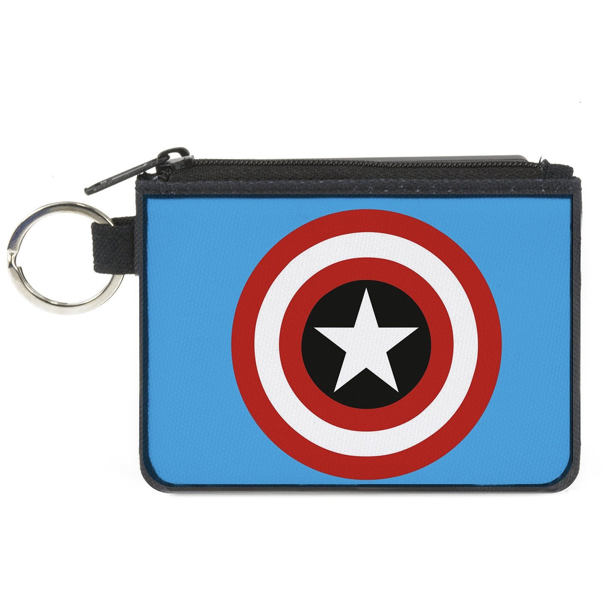 MARVEL COMICS  
Canvas Zipper Wallet - MINI X-SMALL - Captain America Shield Blue
