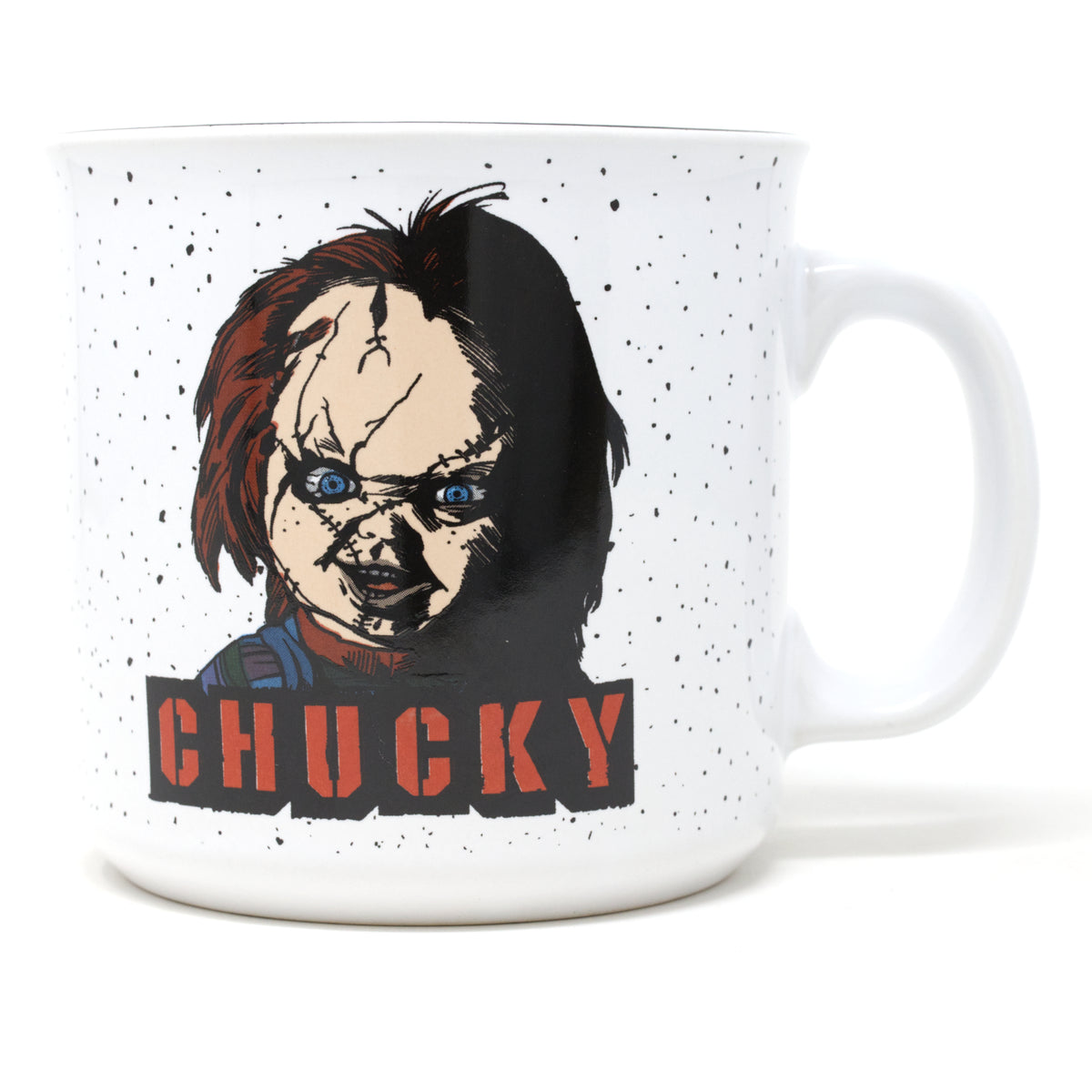 Chucky Stencil Name Face 20oz Ceramic Camper Mug