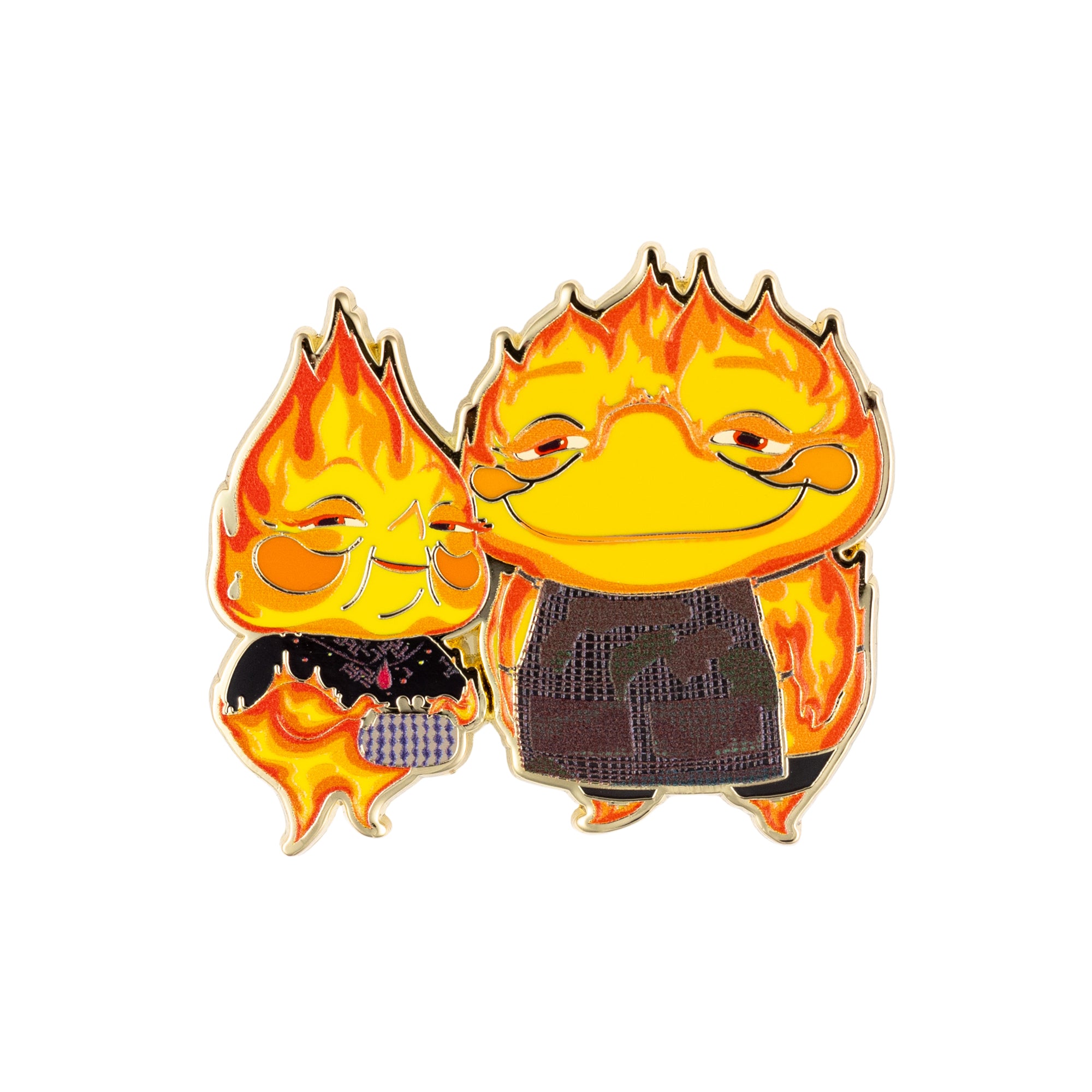 Pixar Elemental Cinder and Bernie Collectible Trading Pin