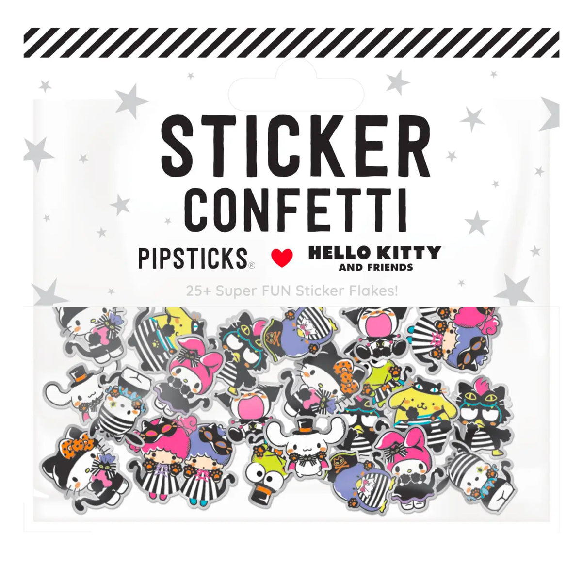 Hello Kitty And Friends Stripe A Pose Sticker Confetti