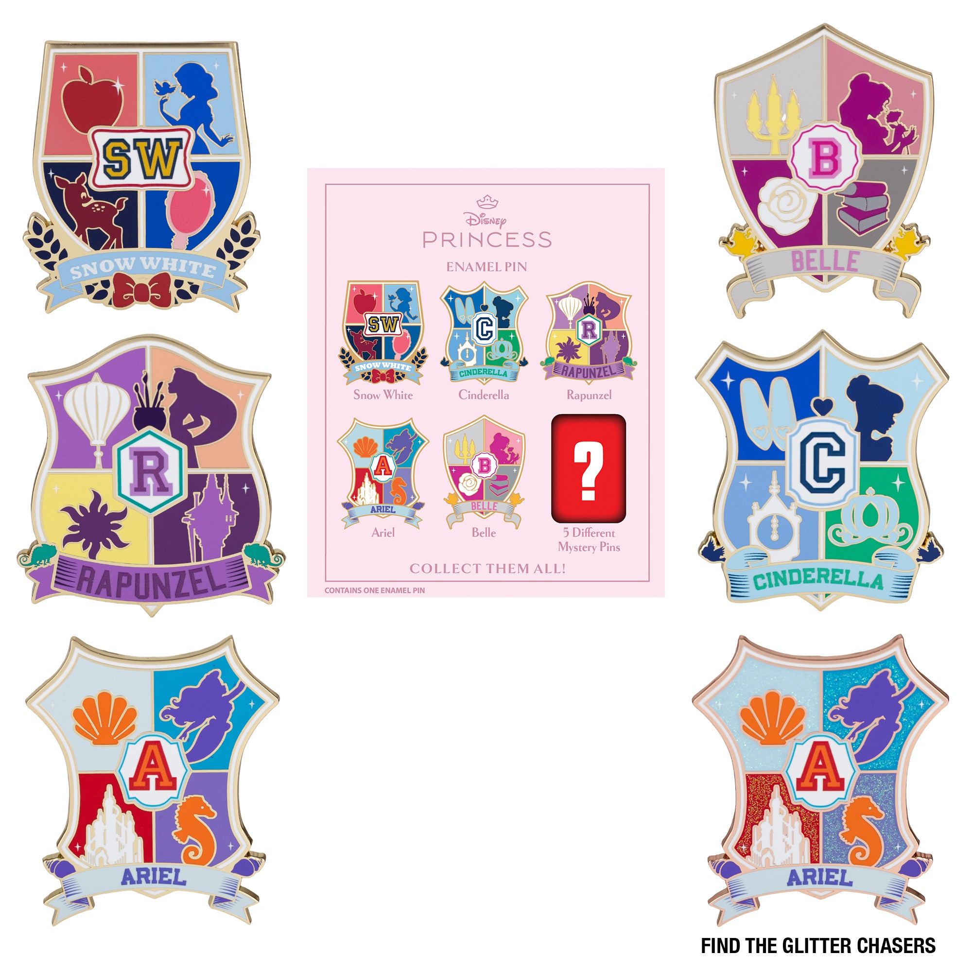 Disney Princess Crests Mystery Jumbo Collectible Pins