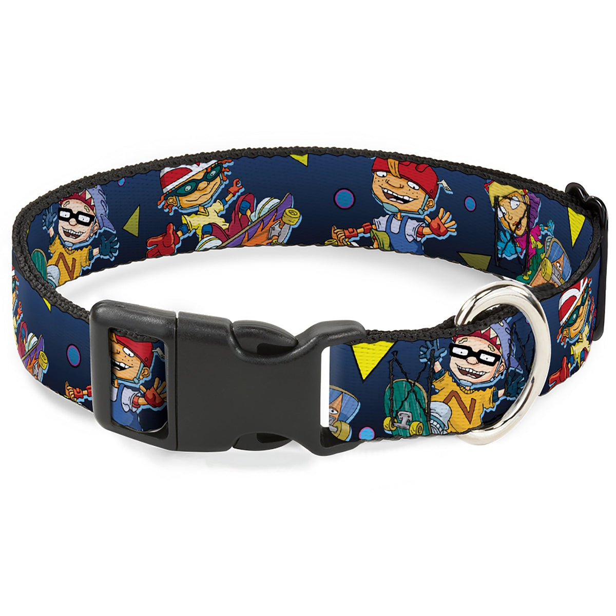 Plastic Clip Collar - Rocket Power 4-Character Action Poses/Shapes Cool Gray/Multi Color