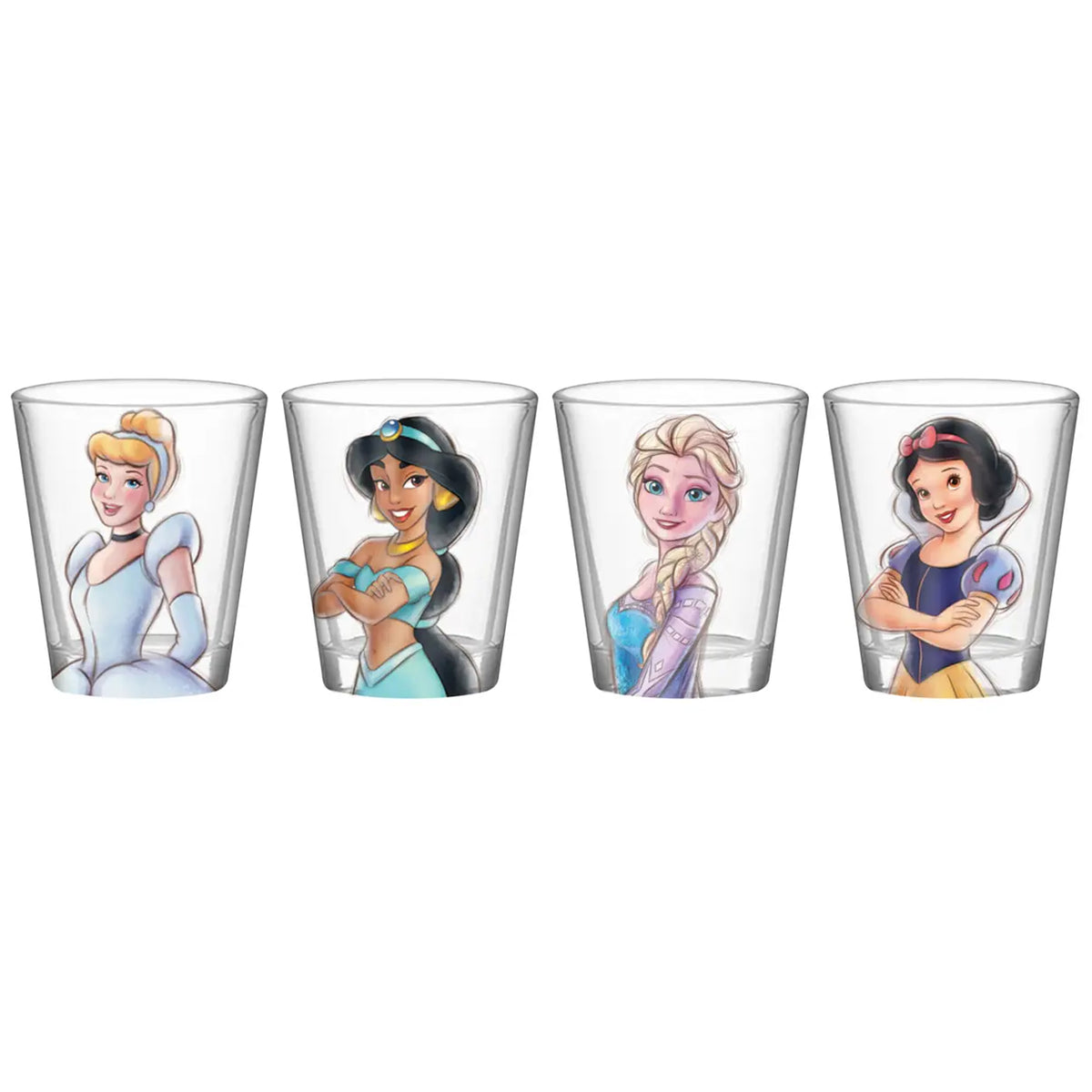 Disney Princess 4pc. 1.5oz. Mini Glass Set