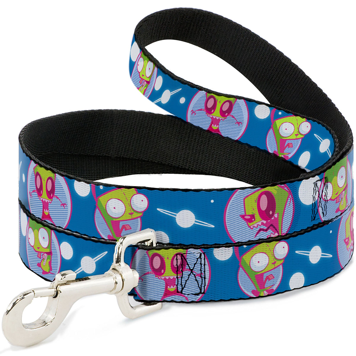 Dog Leash - Invader Zim and GIR Poses and Planets Blue/White