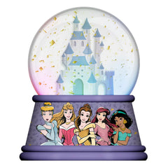 Disney Princess Castle and Group 100mm Light Up Snow Globe