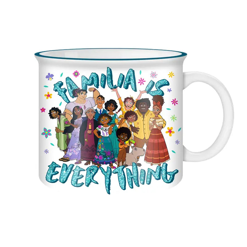 Disney Encanto Familia is Everything Glitter 20oz Camper Ceramic Mug