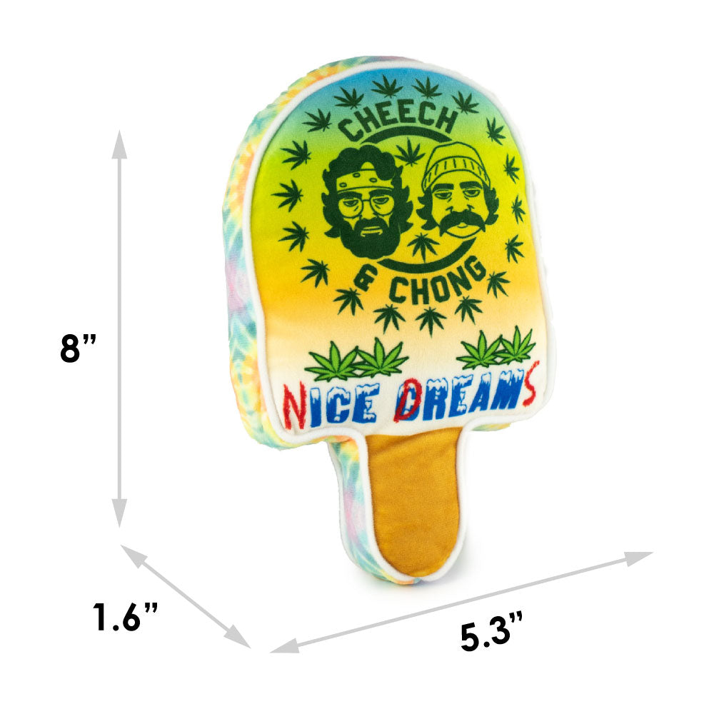 Buckle-Down Cheech & Chong Nice Dreams Popsicle Dog Plush Squeaker Toy