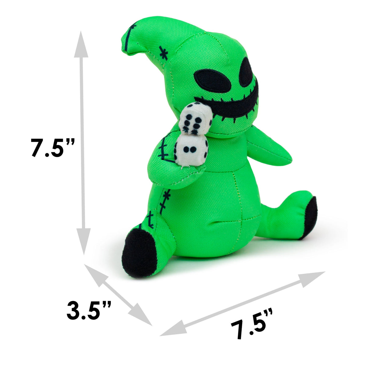 Dog Toy Squeaker Plush - The Nightmare Before Christmas Oogie Boogie Dice Sitting Pose