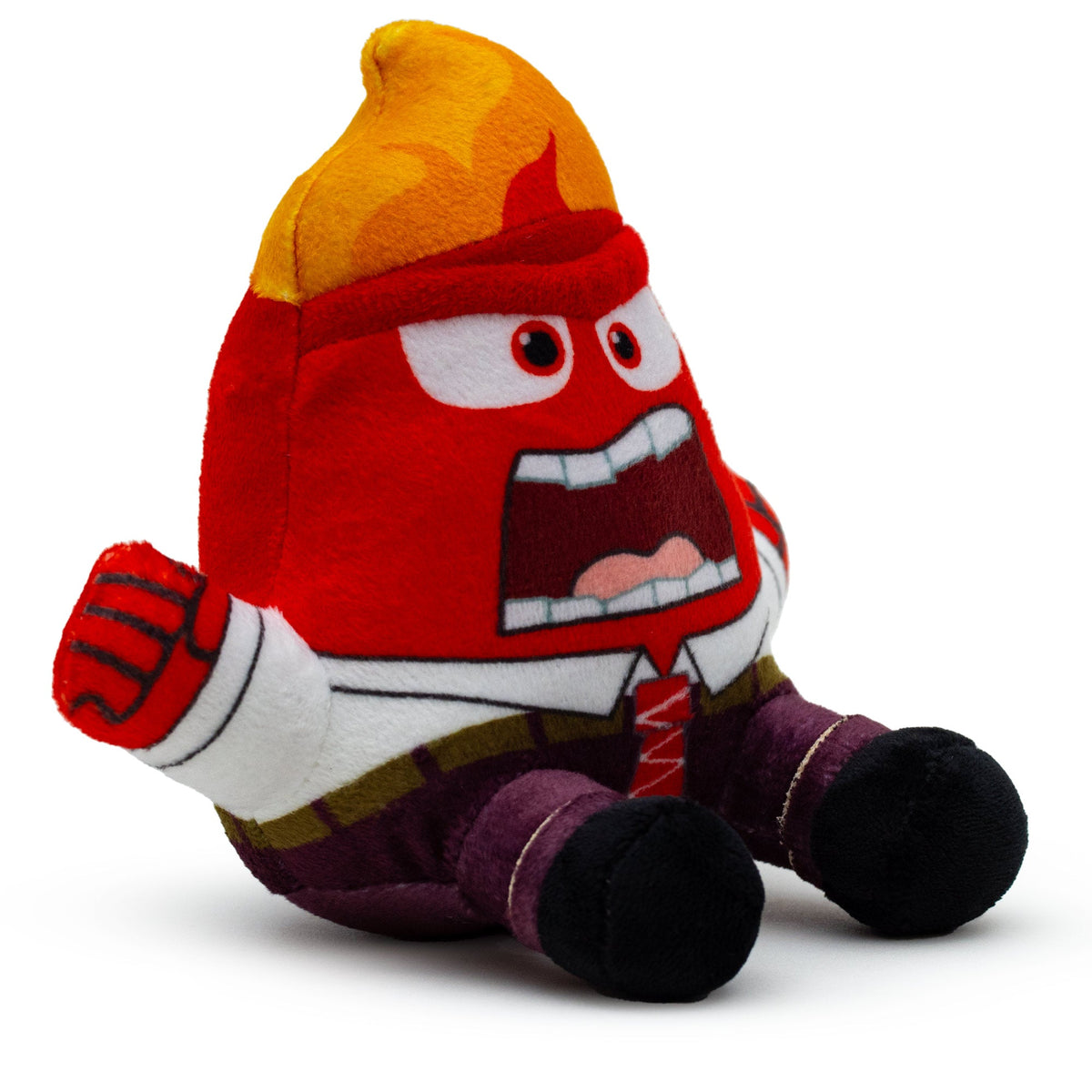 Dog Toy Squeaker Plush - Inside Out Anger Full Body Sitting Pose