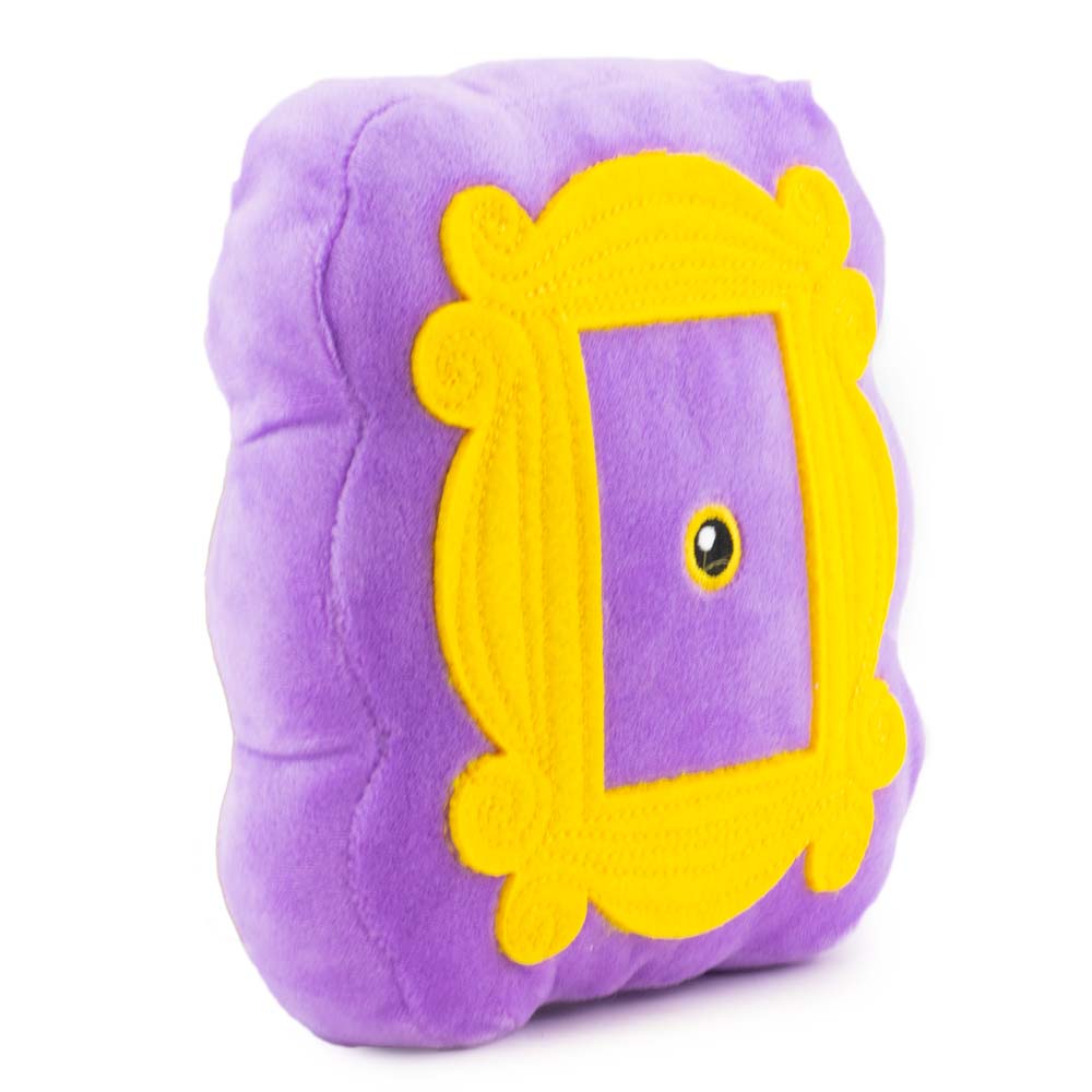 Dog Toy Squeaker Plush - Friends Monica&#39;s Peephole Frame Purple Yellows