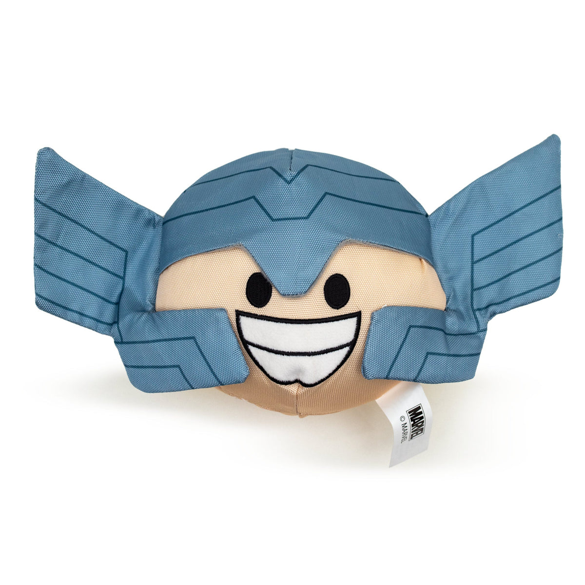 Dog Toy Squeaker Plush - Thor Smiling Face Round
