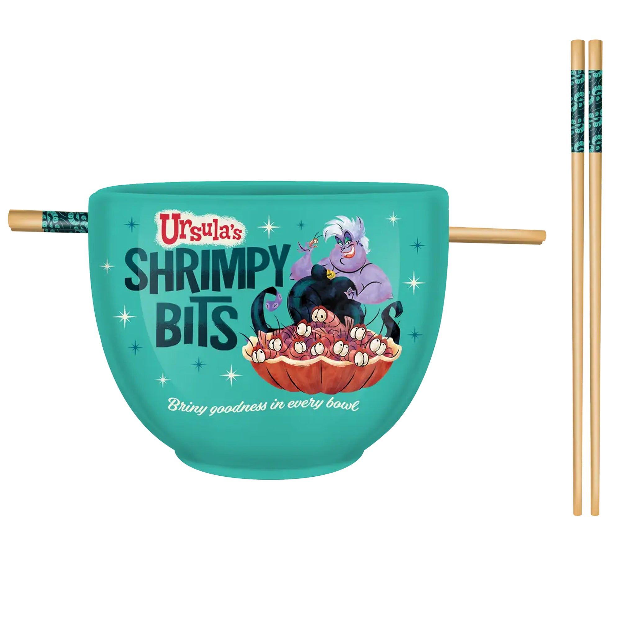 Disney Villains Ursula 20oz Ramen Bowl with Chop Sticks