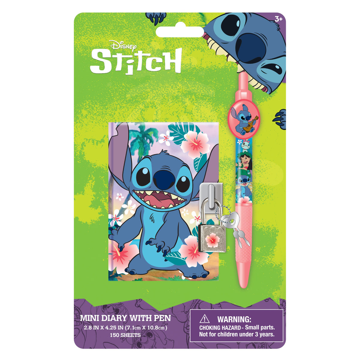 Disney Stitch Mini Diary with Pen