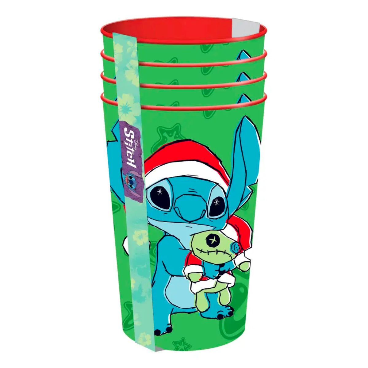 Lilo and Stitch Santa Outfit 4pc 22oz Plastic Cup