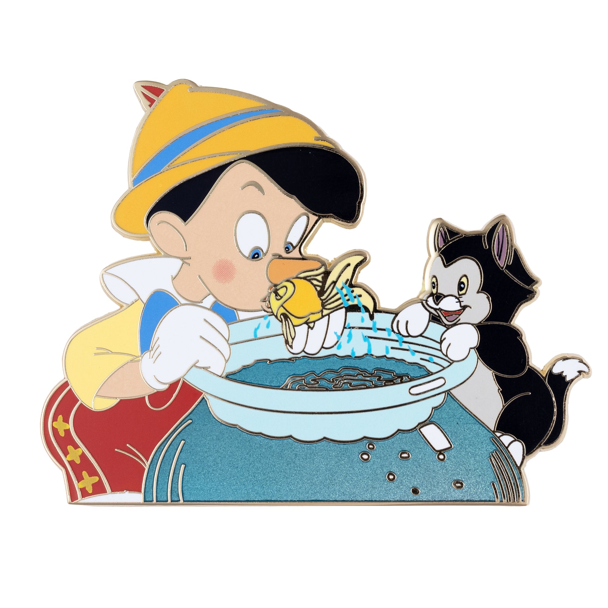 Disney Pinocchio Cleo, and Figaro 3" Collectible Pin Special Edition 200