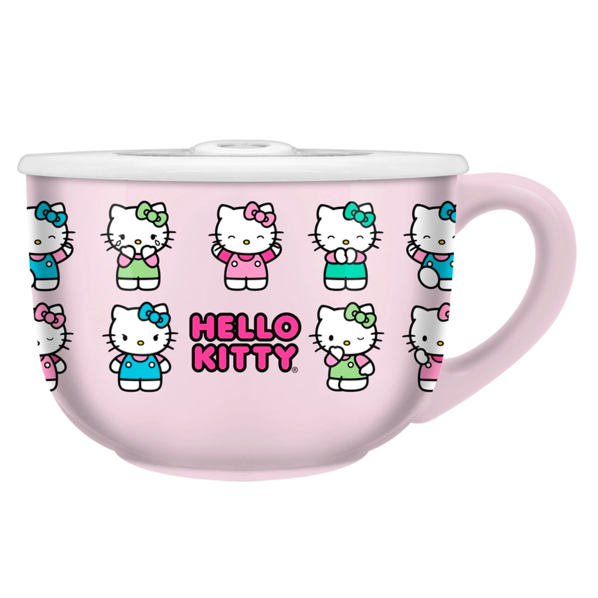 Hello Kitty 24oz Ceramic Soup Mug w/ Vented Plastic Lid