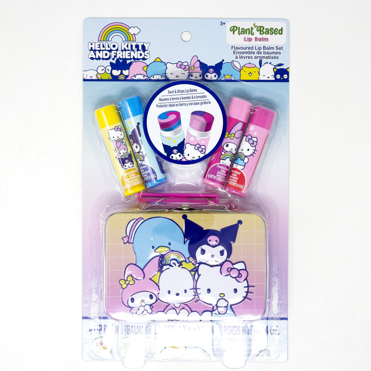 Hello Kitty &amp; Friends 4 Pack Lip Balm with Tin