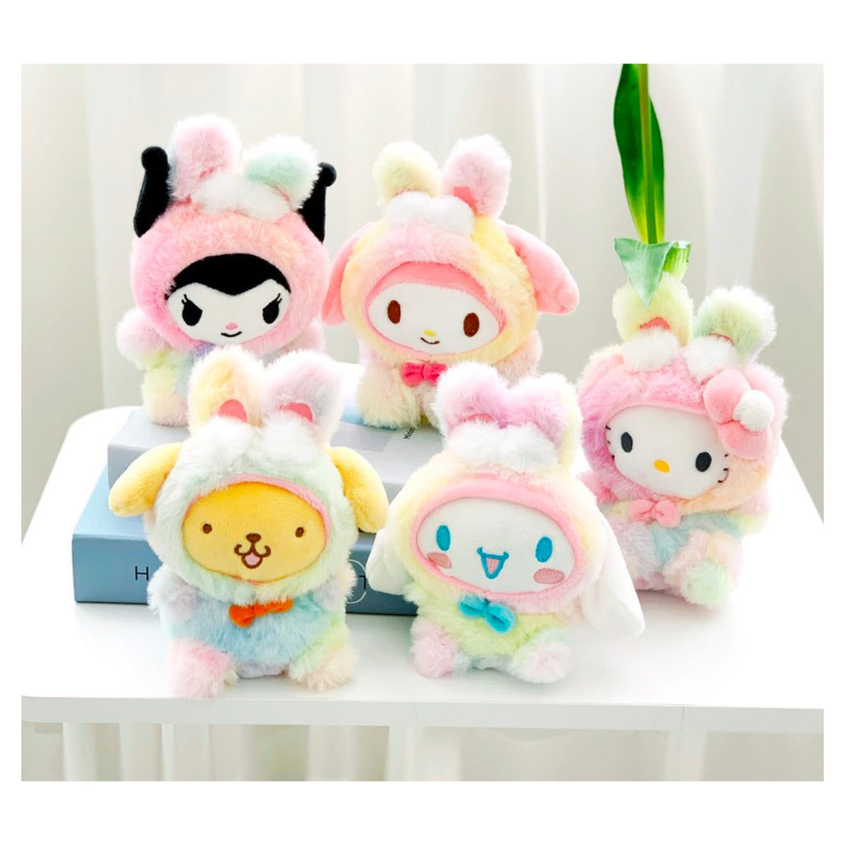 Sanrio Rainbow Fluffy Costume Theme Limited Edition Plush - Hello Kitty