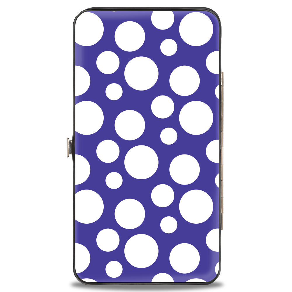 Hinged Wallet - Hollywood Minnie Over Shoulder Pose + Dots Purples/White