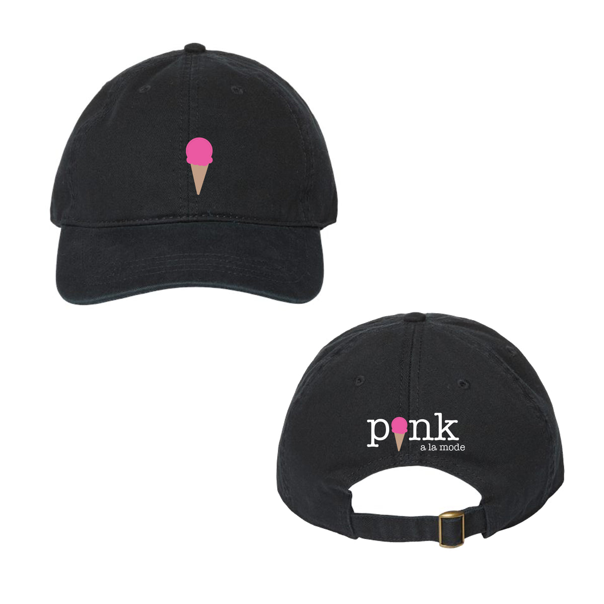 Pink a la Mode Hat - Black