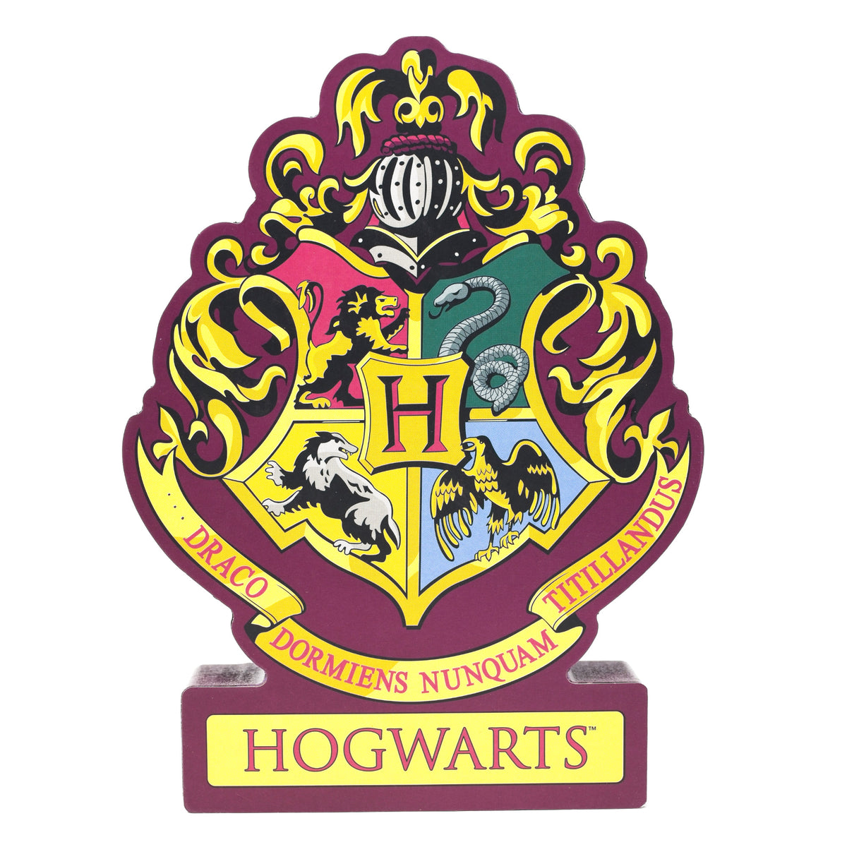 Harry Potter Hogwarts Crest Large Die Cut MDF Box Wall Sign