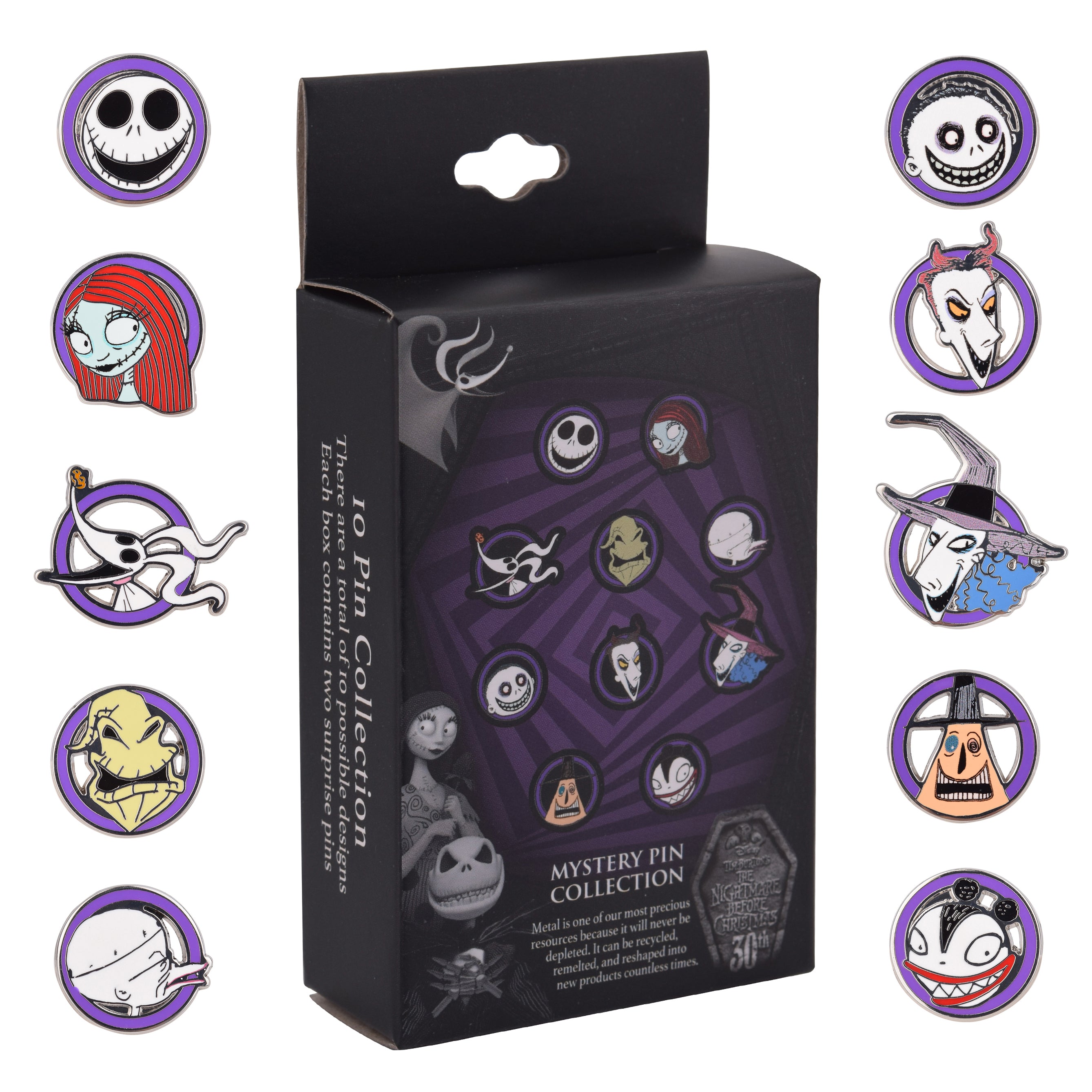Nightmare Before Christmas 30th Anniversary Micro Mystery Pins Limited Edition 300 (2 pins per box!)