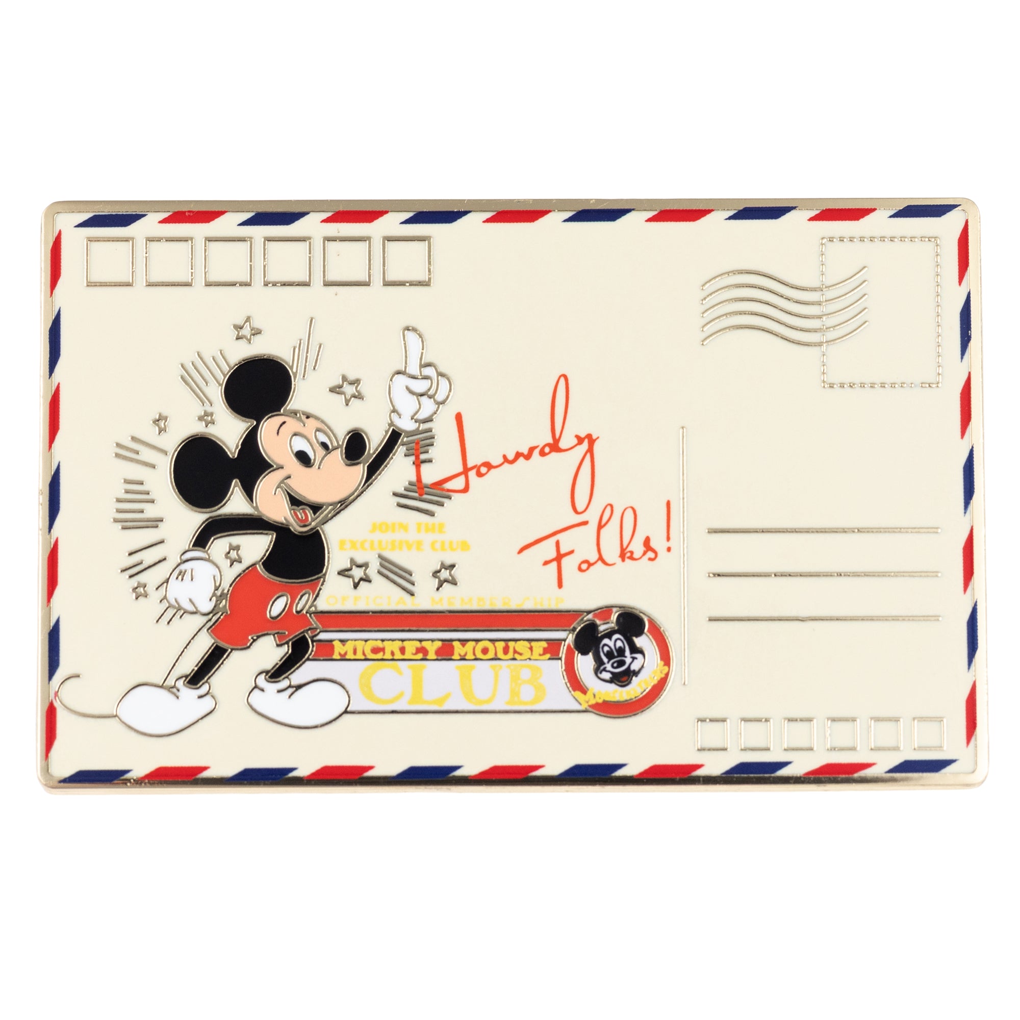 Disney Mickey Mouse Postcard "Letter to Santa" Jumbo Collectible Pin
