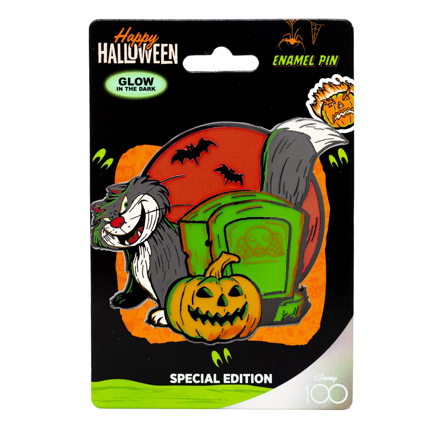 Disney Happy Halloween Series Glow in the Dark Lucifer 3" Special Edition 1/300 Pin