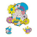 Disney Alice in Wonderland Mad Hatter 3 Piece Set Collectible Trading Pin