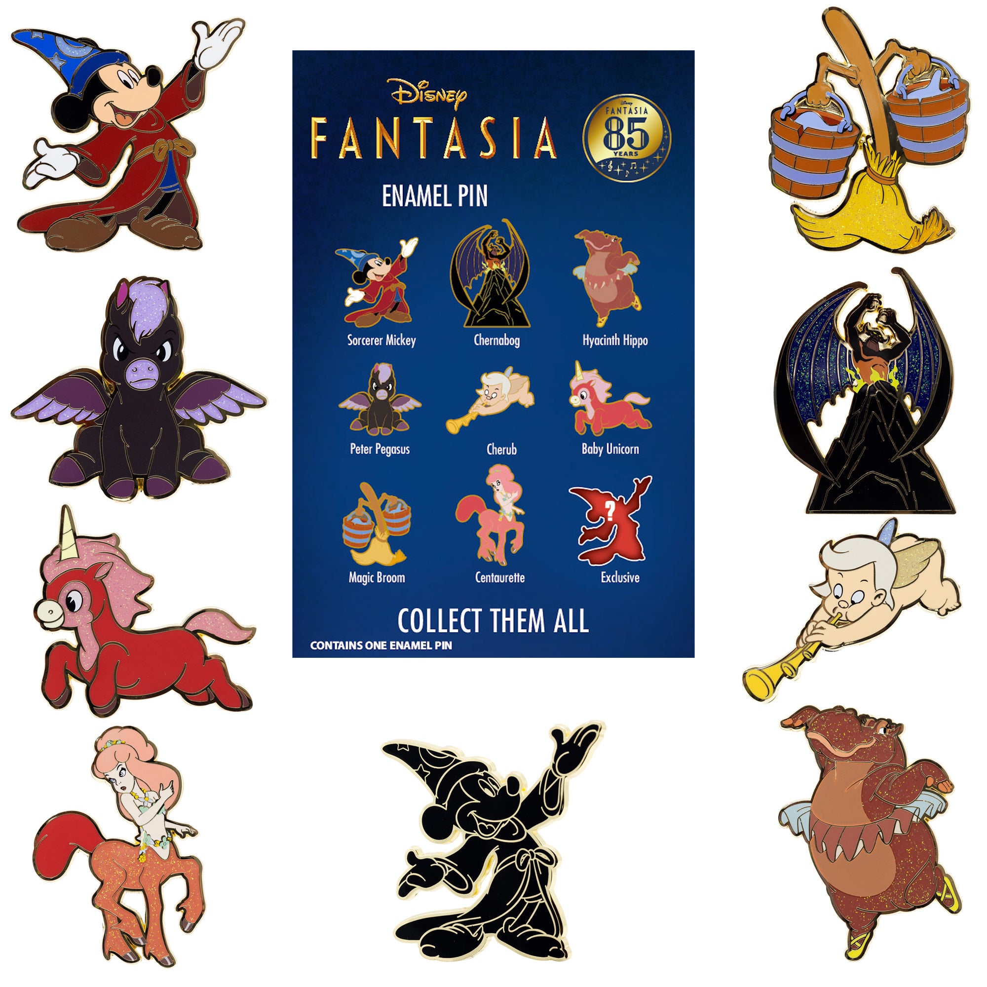 Disney Fantasia Enchanted Mystery Series 2.5" Mystery Pins - Limited Edition 300/200/100