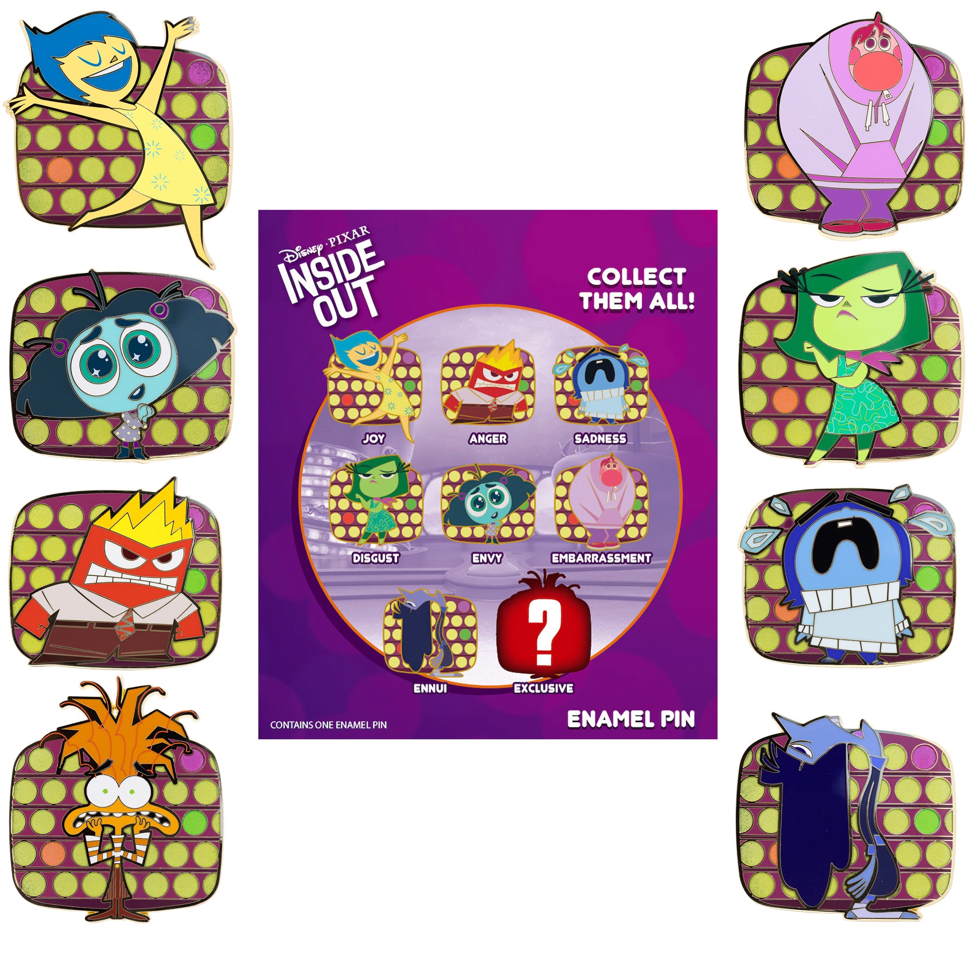Disney Pixar Inside Out 2 Wall of Emotions 2.5" Mystery Pins - Limited Edition 300/200/100