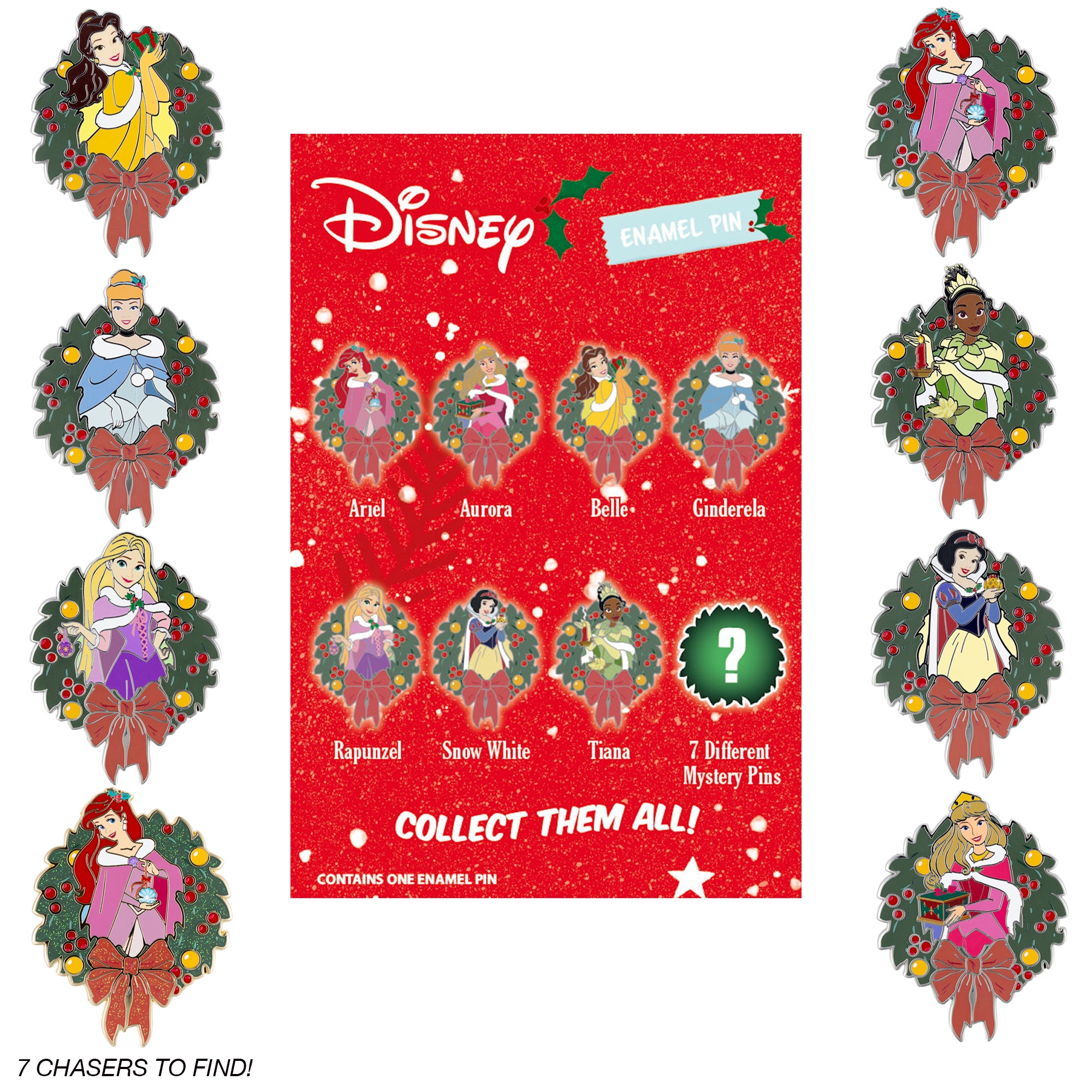 Disney Holidays Princess Wreaths Mystery Jumbo Collectible Pin