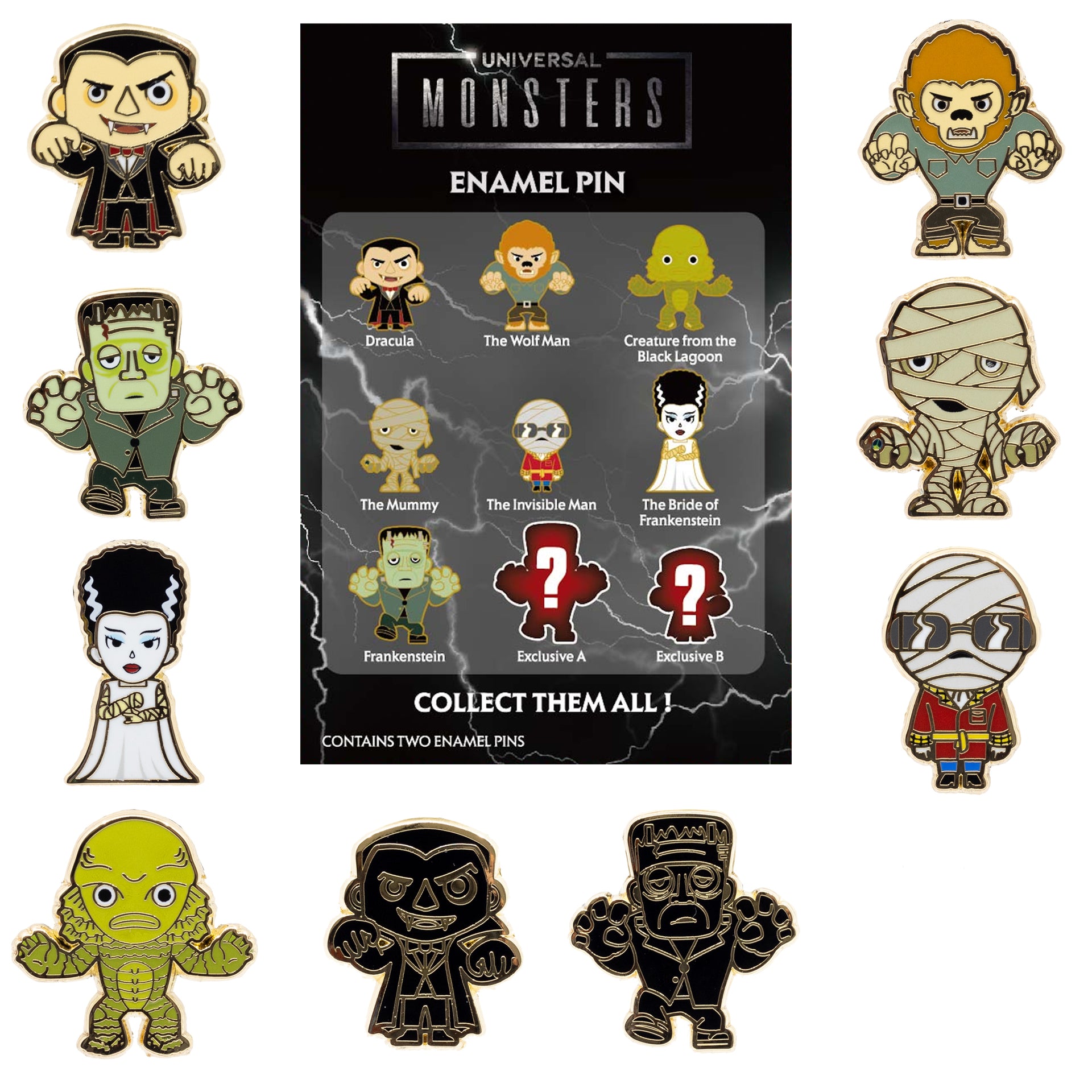 dept 56 universal monsters Universal Studios Classic Monsters Mystery Micro Collectible Trading Pin