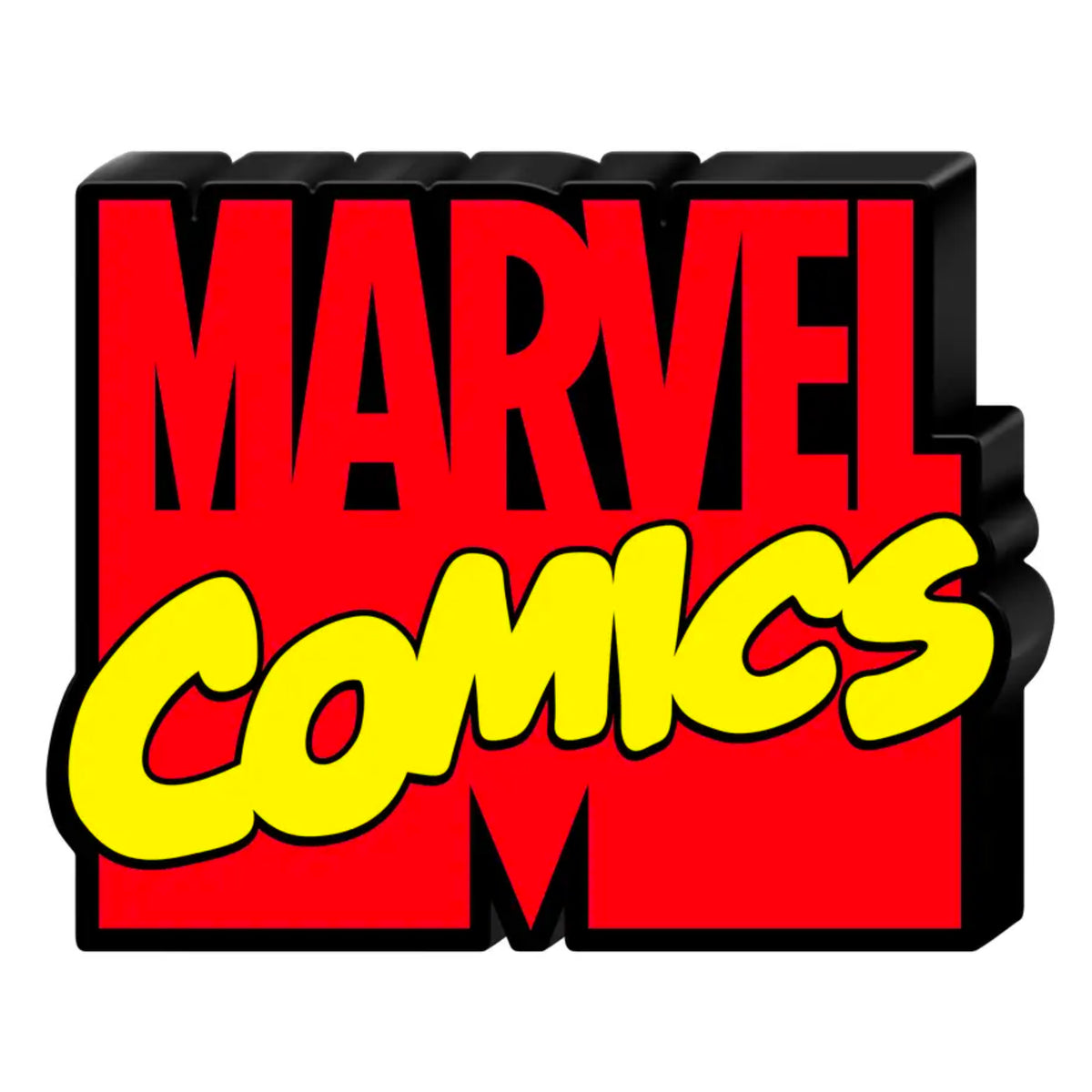 Marvel Comics Block Logo Large Die Cut Mdf Box Wall Sign