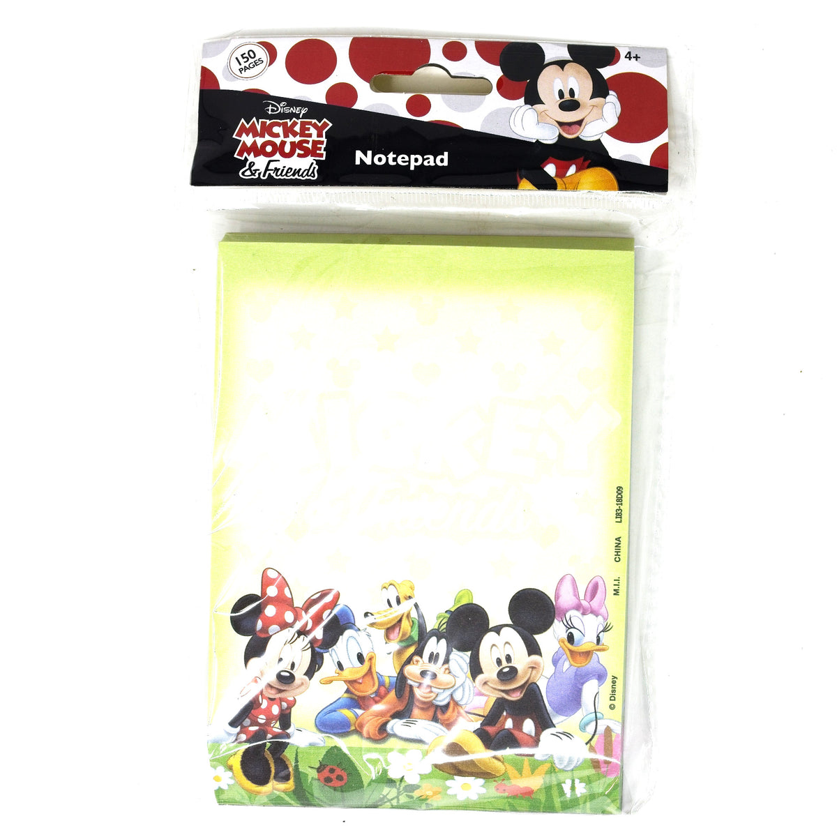 Disney Mickey &amp; Friends Green Notepad 150 Sheets