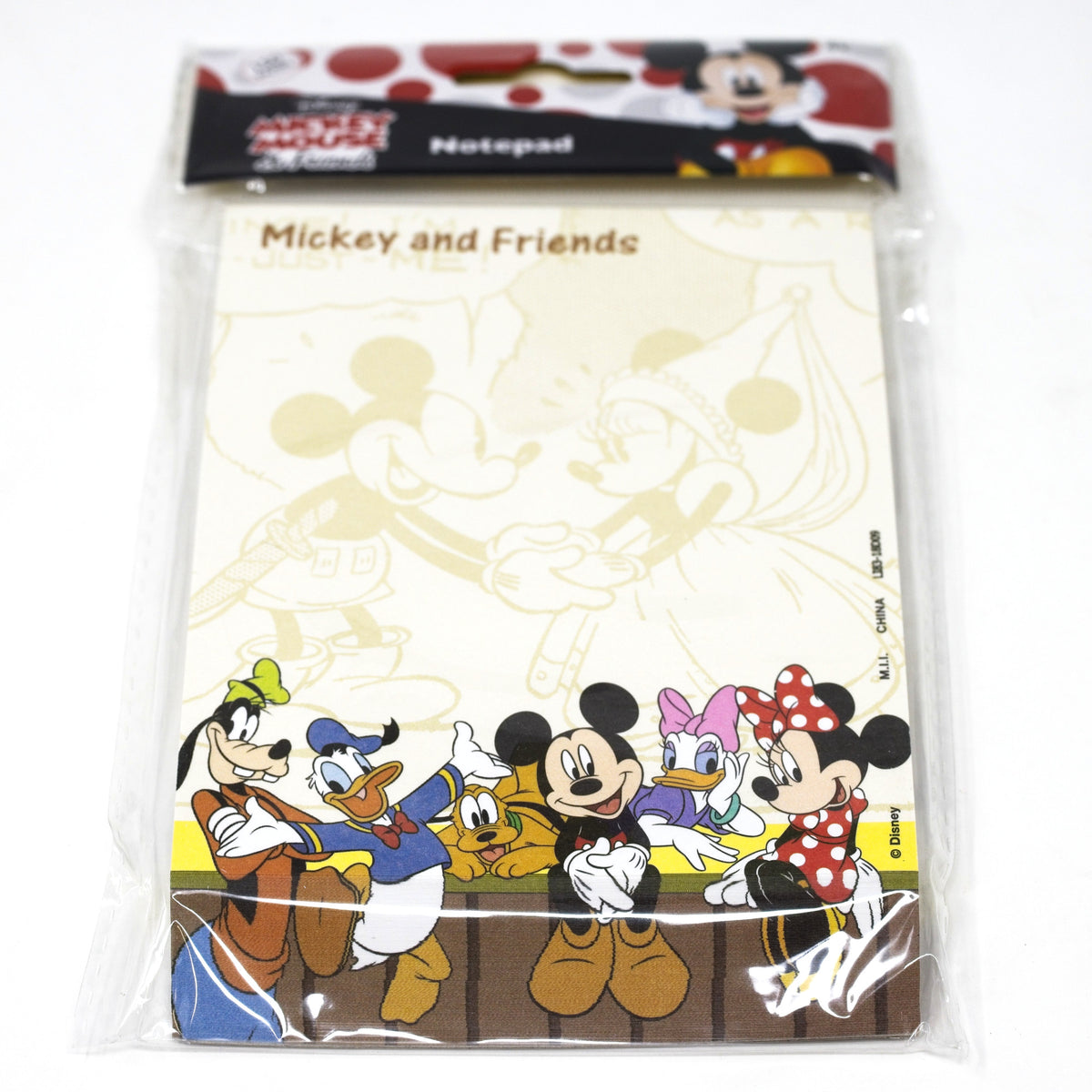 Disney Mickey &amp; Friends Brown Notepad 150 Sheets