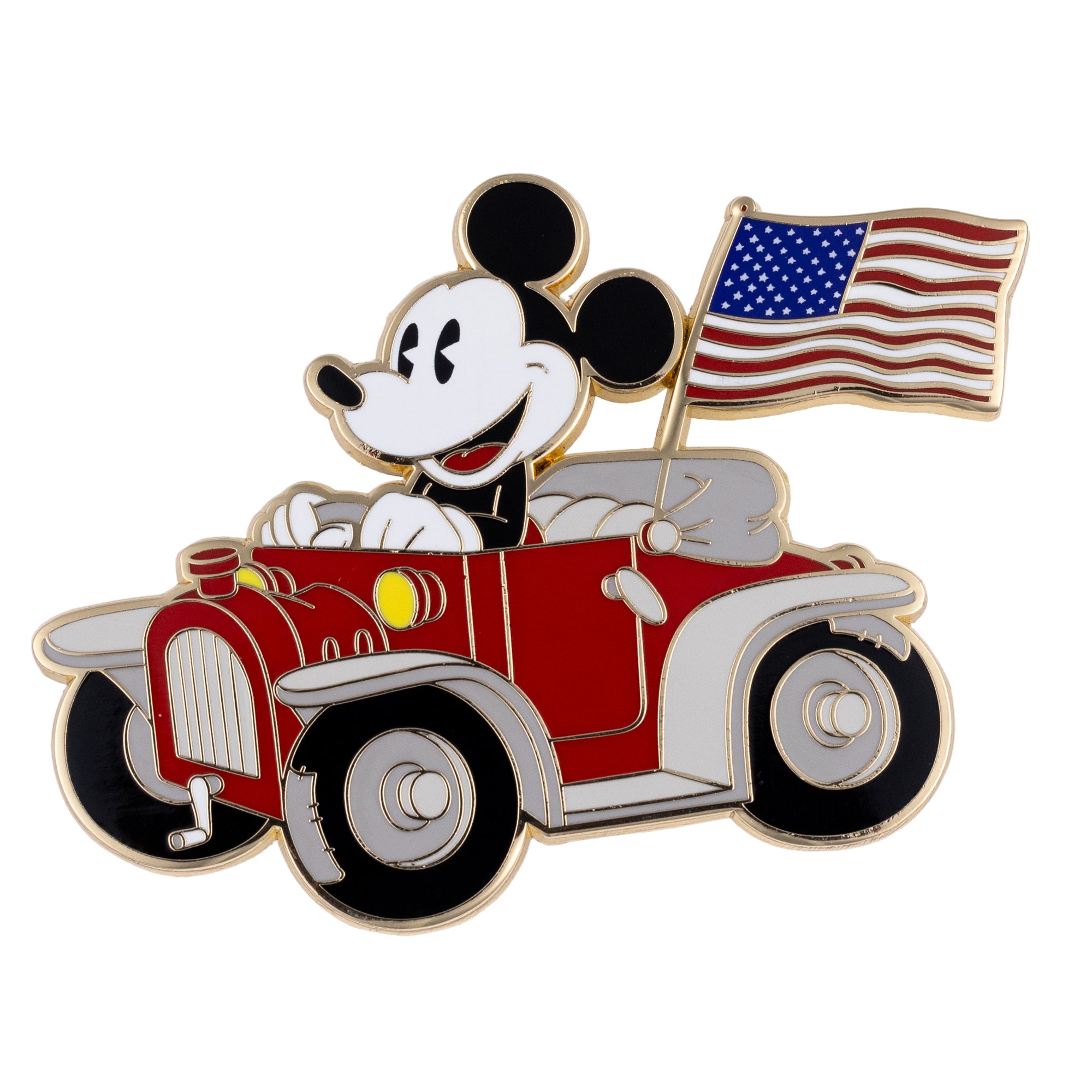 Disney Mickey Mouse American Flag Mainstreet Car Jumbo Collectible