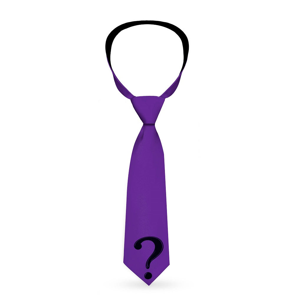 Necktie Standard - The Riddler Question Mark Purple Black