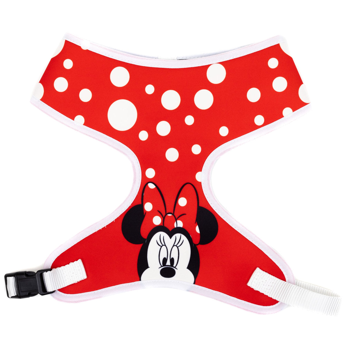 Disney Pet Harness, Minnie Mouse Face and Polka Dots Red White