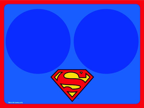 Placemat - Superman Blue w/Bowl Markers