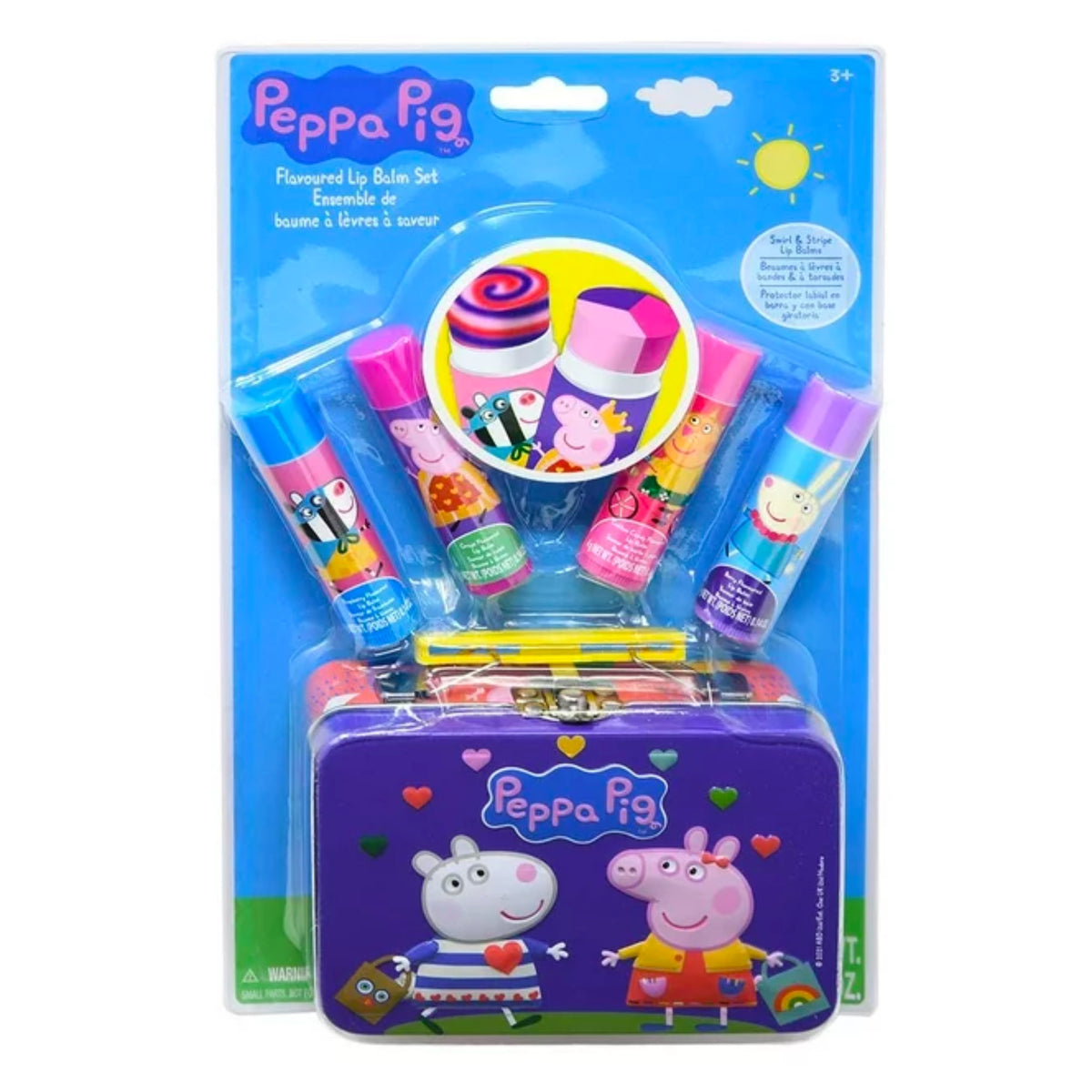 Peppa Pig 4 Pack Lip Balm with Tin