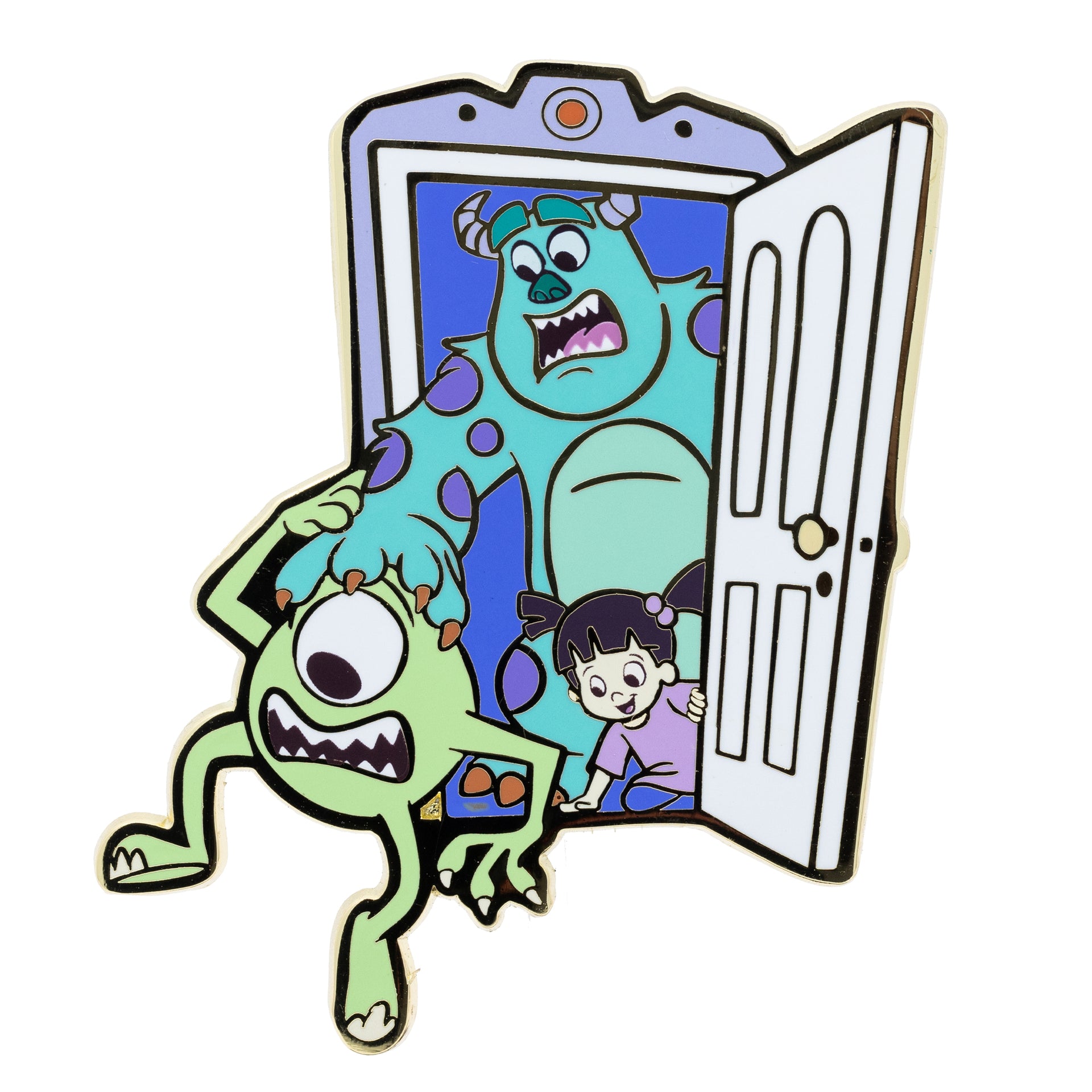 Pixar Monsters Inc Sulley, Mike and Boo Jumbo Collectible Trading Pin