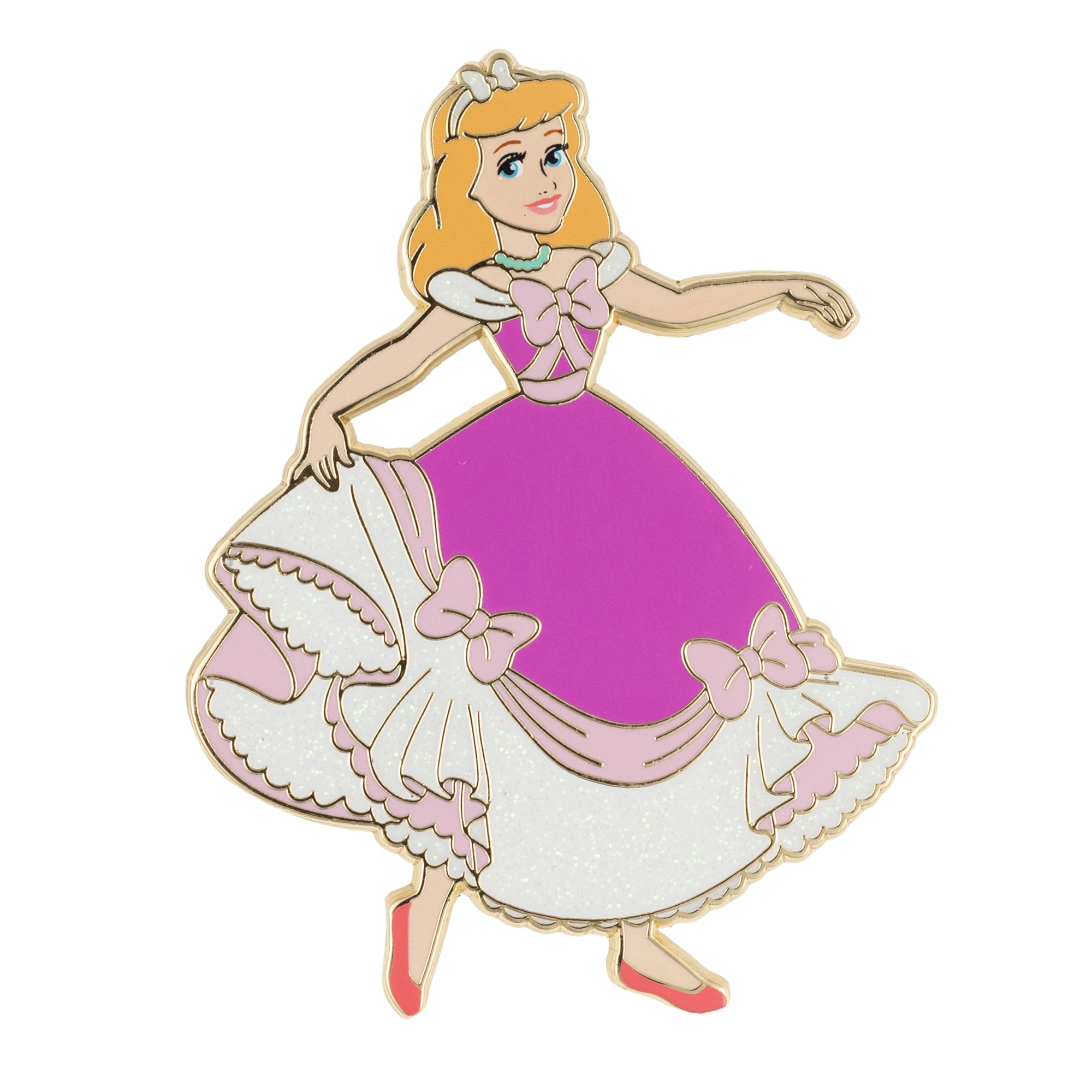 Disney Cinderella Enchanted Pink Dress Jumbo Collectible Pin
