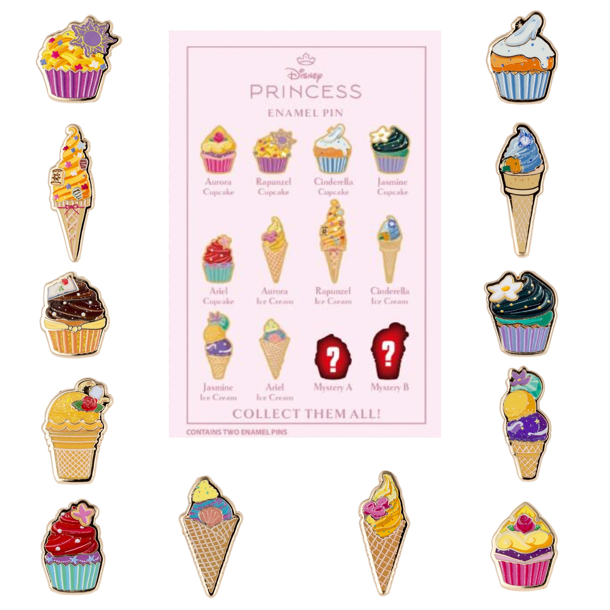 Disney Princess Desserts Micro Mystery Collectible Trading Pin