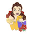 Disney Beauty and the Beast Books and Roses Jumbo Collectible Pin