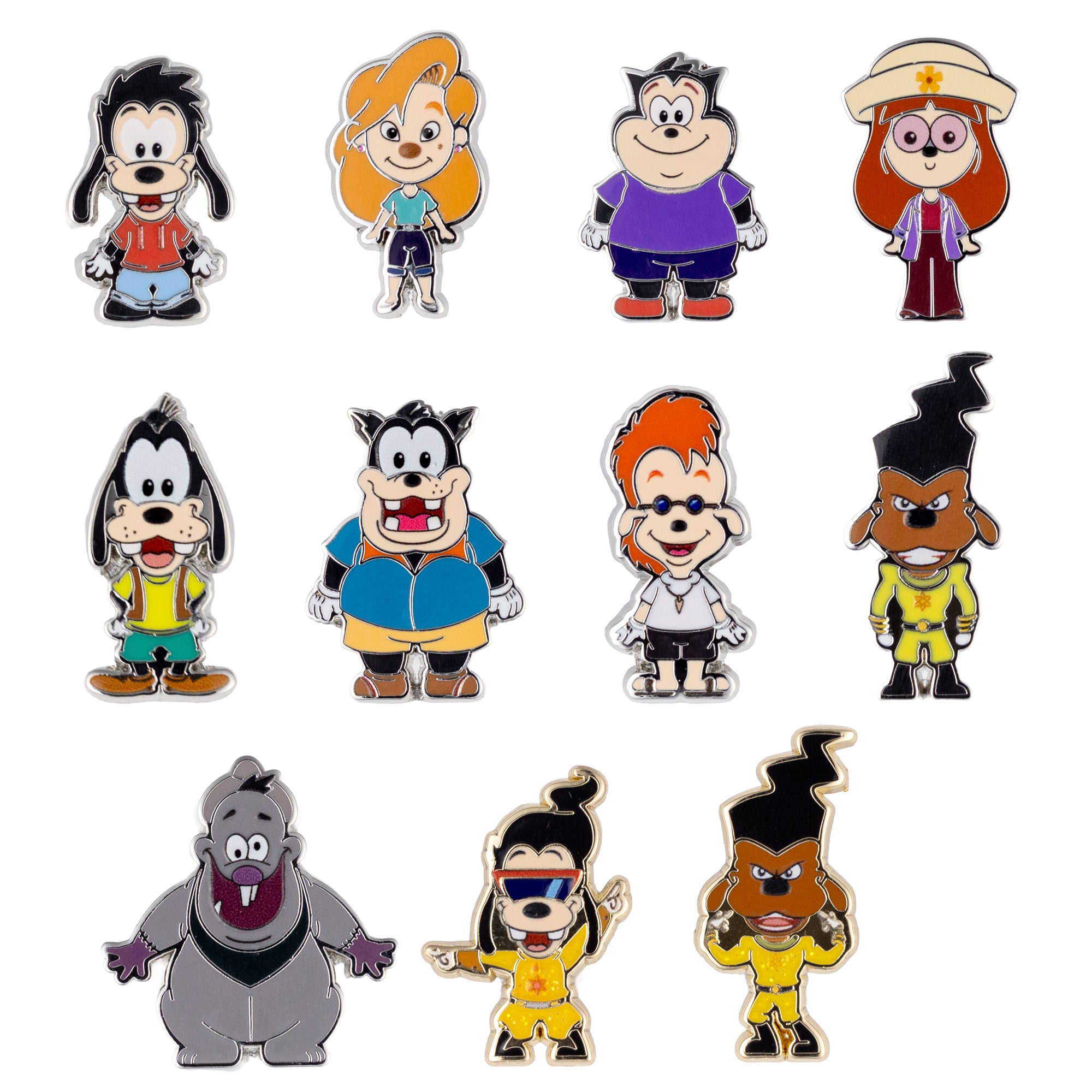 Disney 2006ニューイヤー柄 ピンバッジ 6個セット Disney A Goofy Movie Micro Mystery Collectible Trading Pin – The